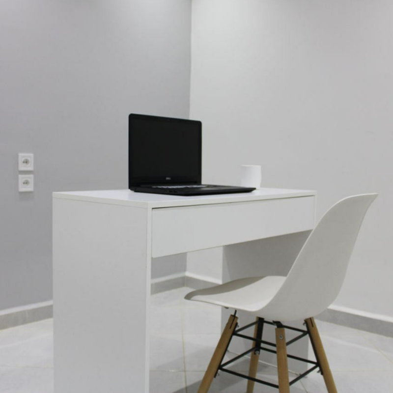 bureau mélamine avec Tiroir clic-clac 90 x 60 x 75 cm Blanc